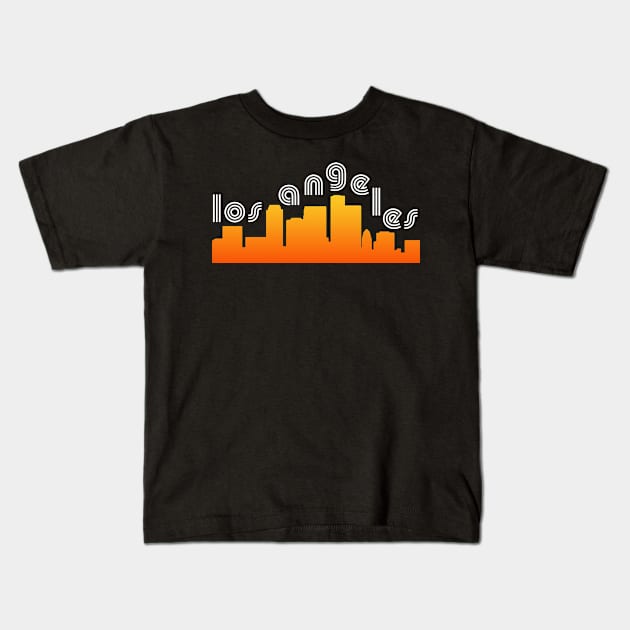 70s Los Angeles Kids T-Shirt by LA Concessions